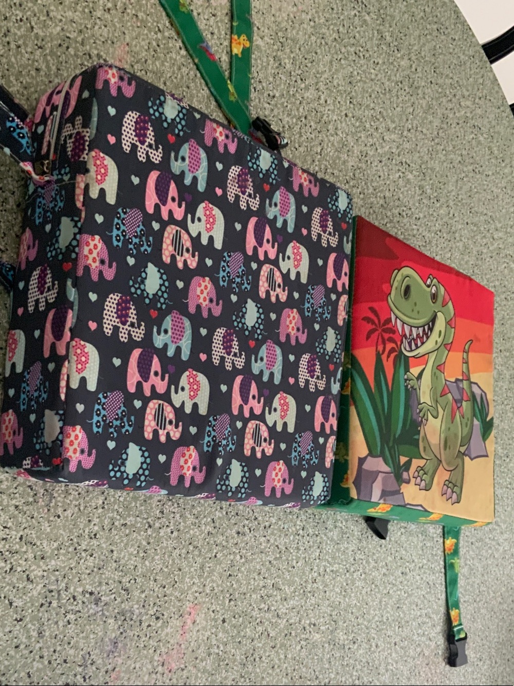 Kids Elephant Pattern Lunch Bag - Pink & Navy